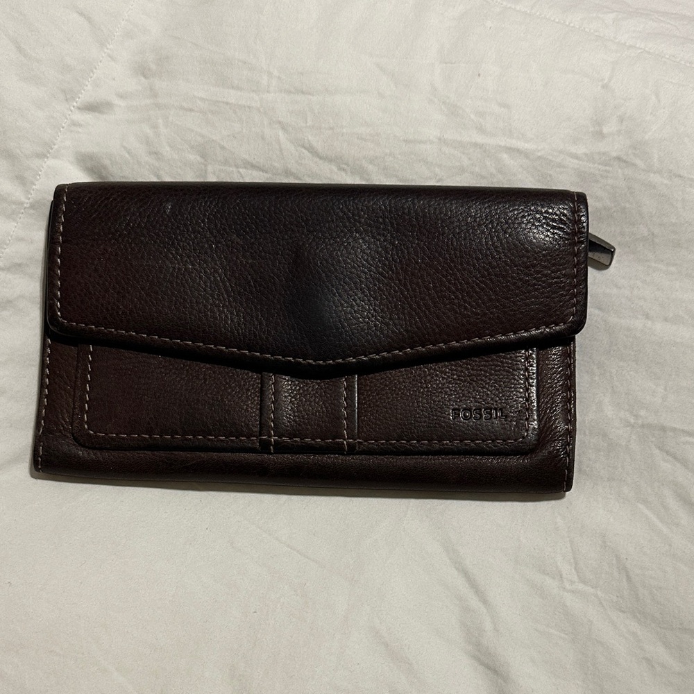 Fossil Rich Brown Leather Wallet